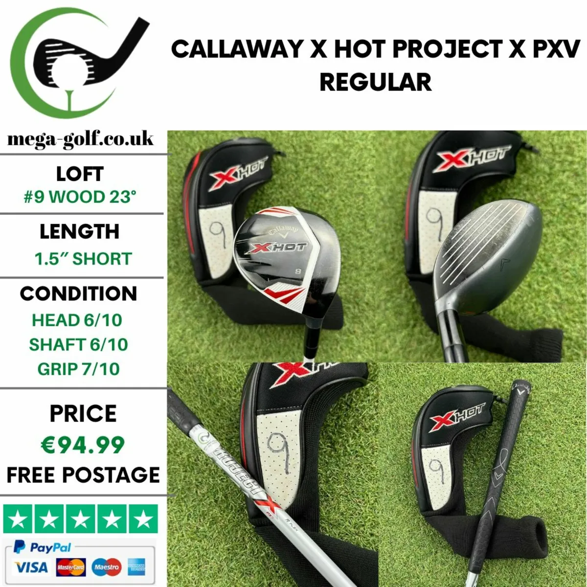 Callaway X Hot #9 Wood 23° / Project X Pxv Regular - Image 1