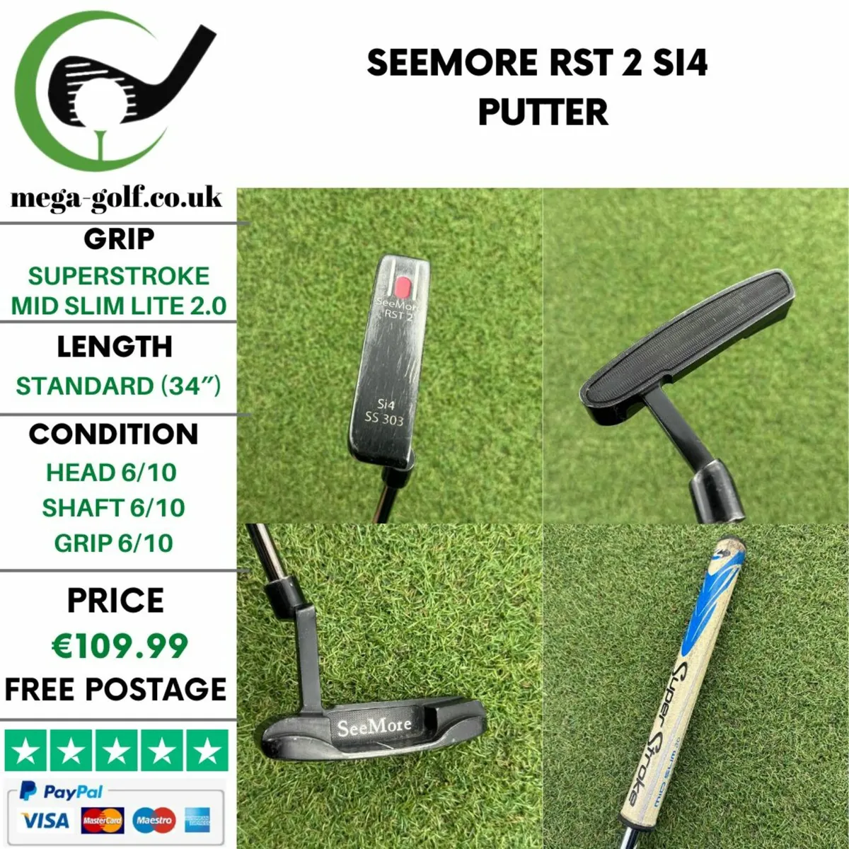 Seemore RST 2 Si4 Putter / 34″ - Image 1