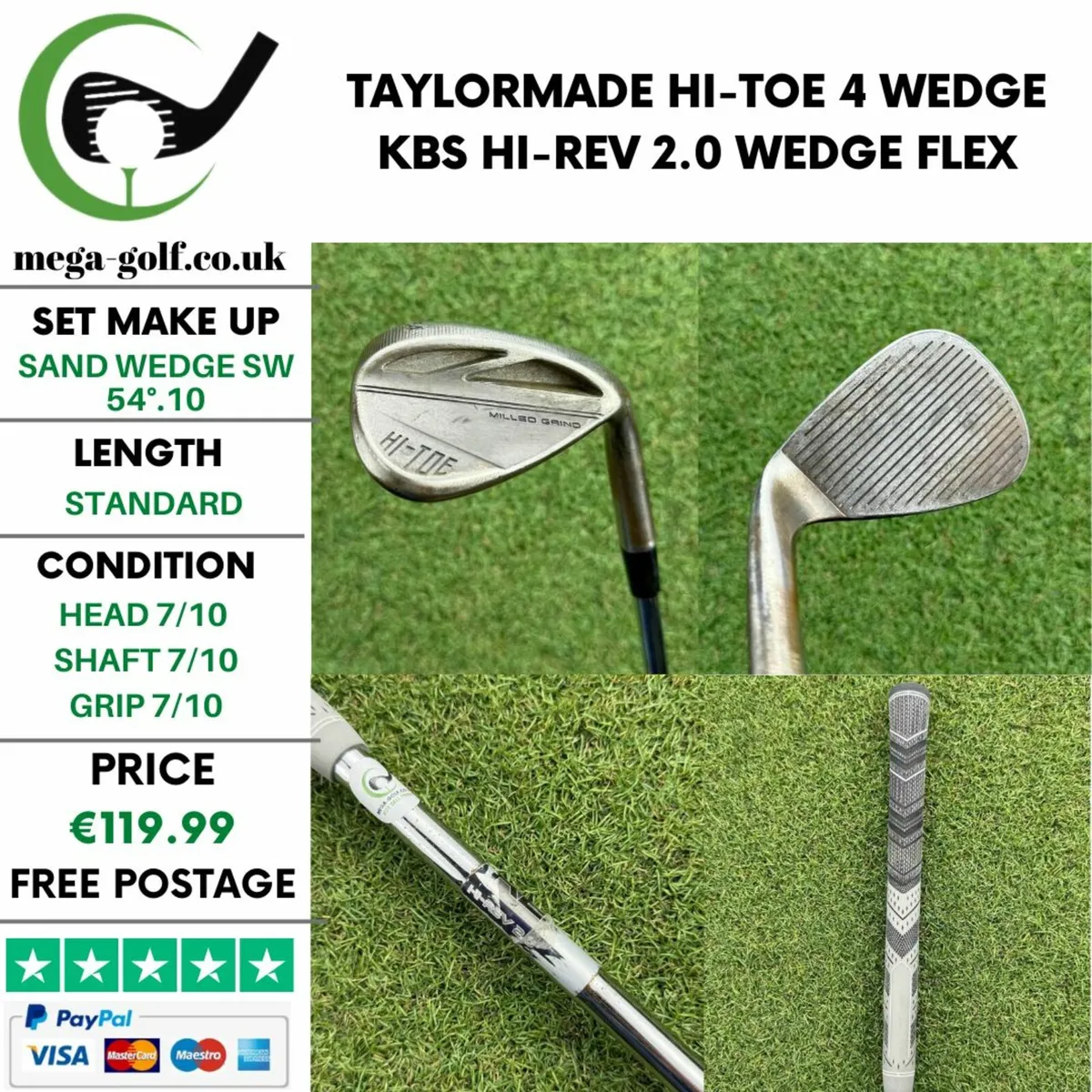 Taylormade Hi-Toe 4 Wedge Sw 54°.10 / Wedge Flex - Image 1
