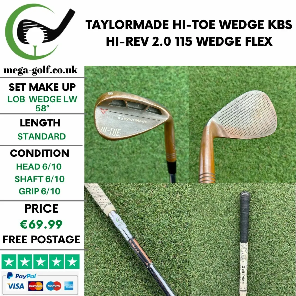 Taylormade Hi-Toe Wedge Lw 58° / Wedge Flex - Image 1