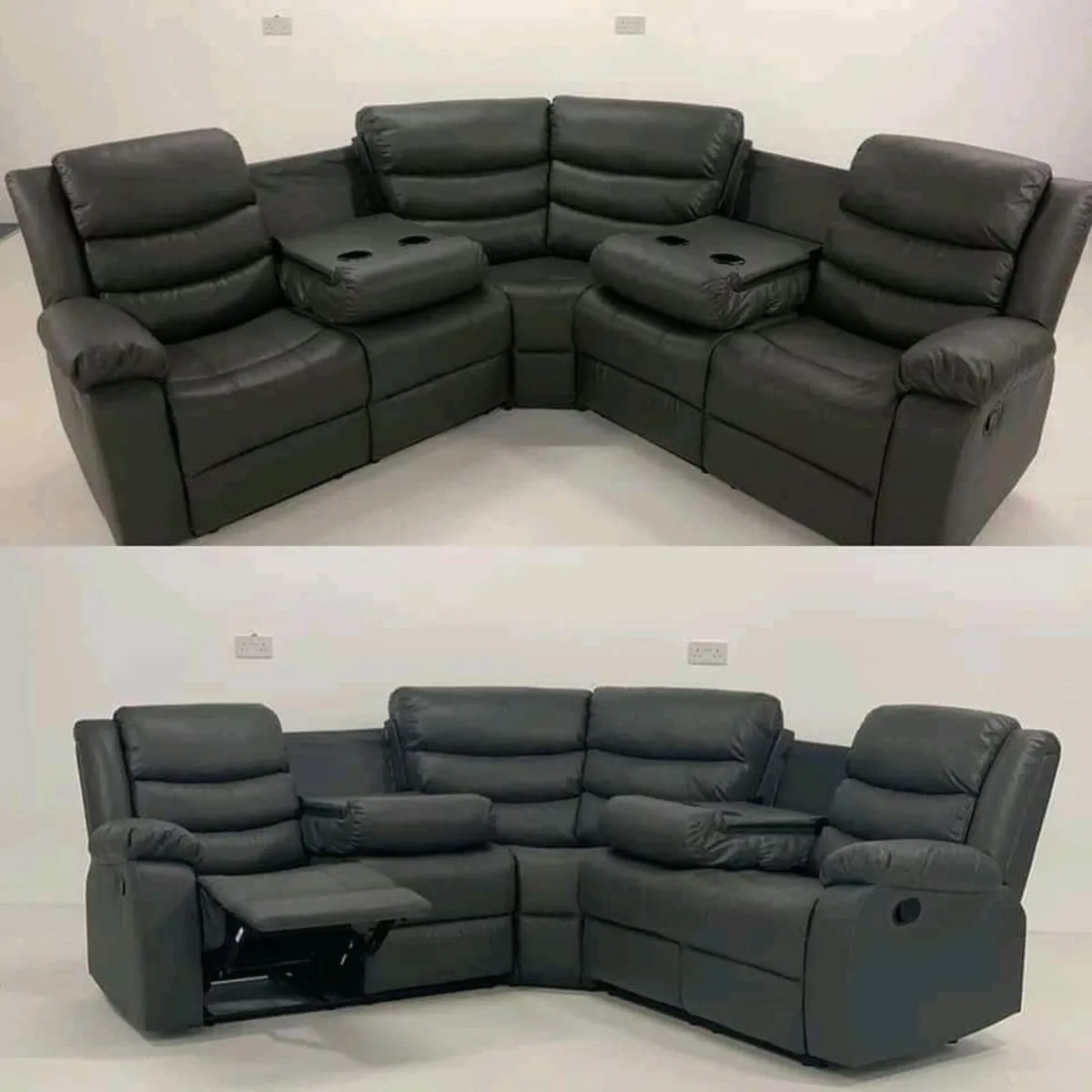 Leather Couch 3/2 - Image 4