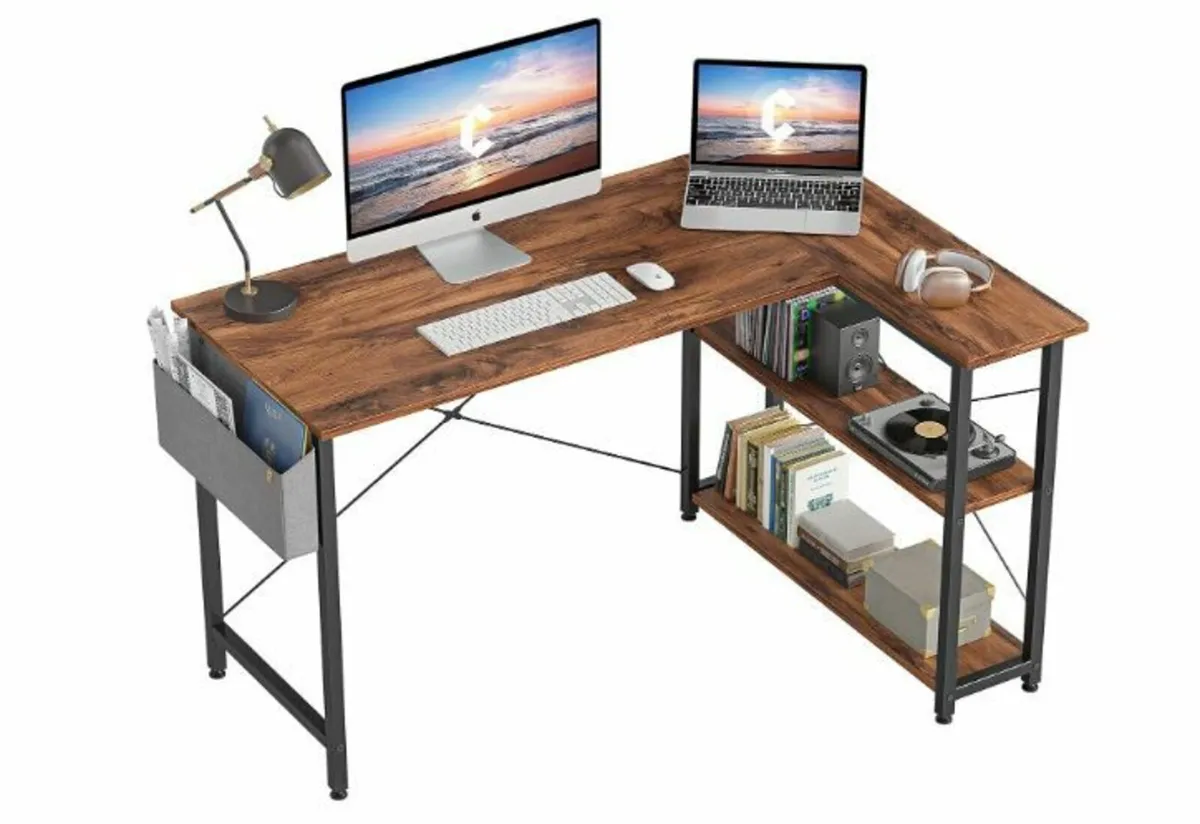 L-Shaped Desk, 120 x 70 cm, Gaming Table - Image 1