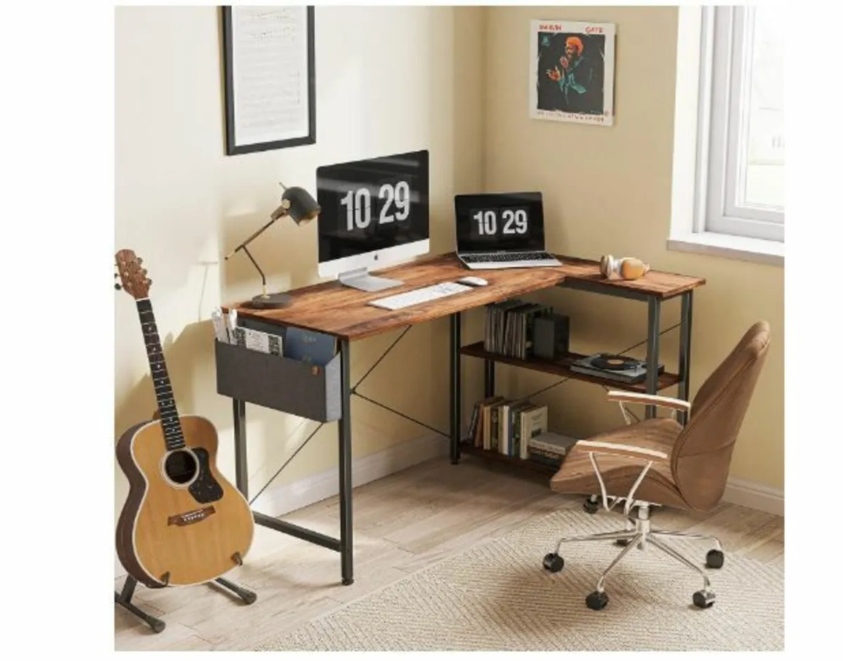 L-Shaped Desk, 120 x 70 cm, Gaming Table - Image 3