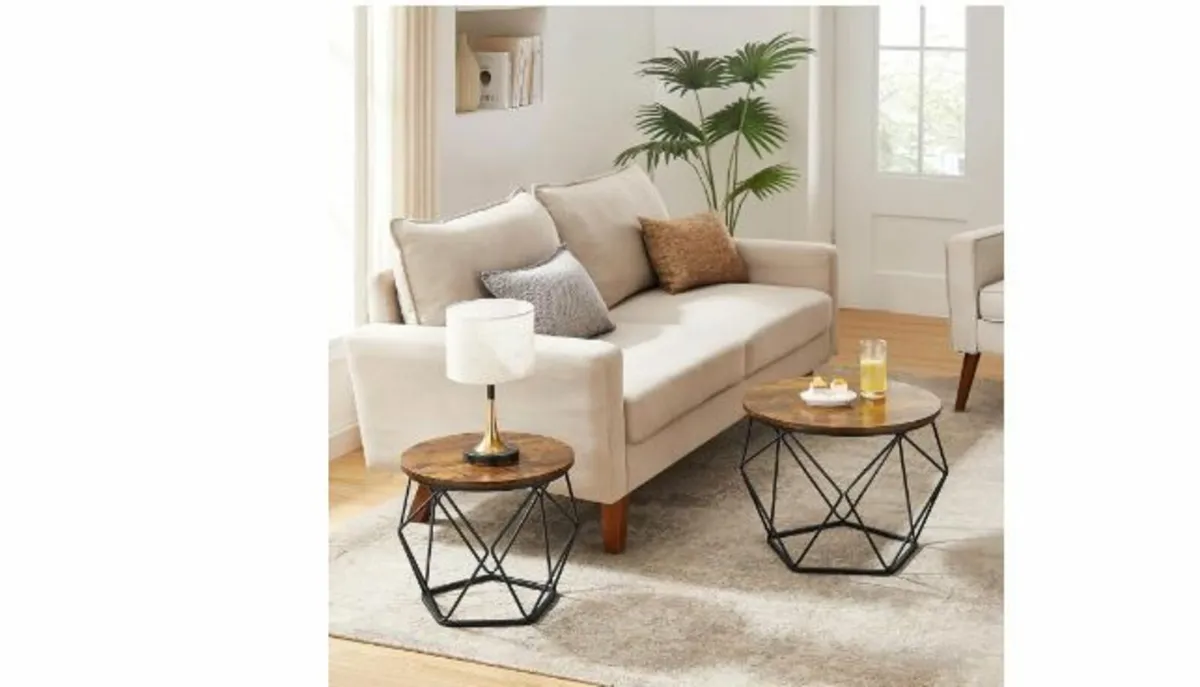 Round Coffee Table, Set of 2 - Image 3