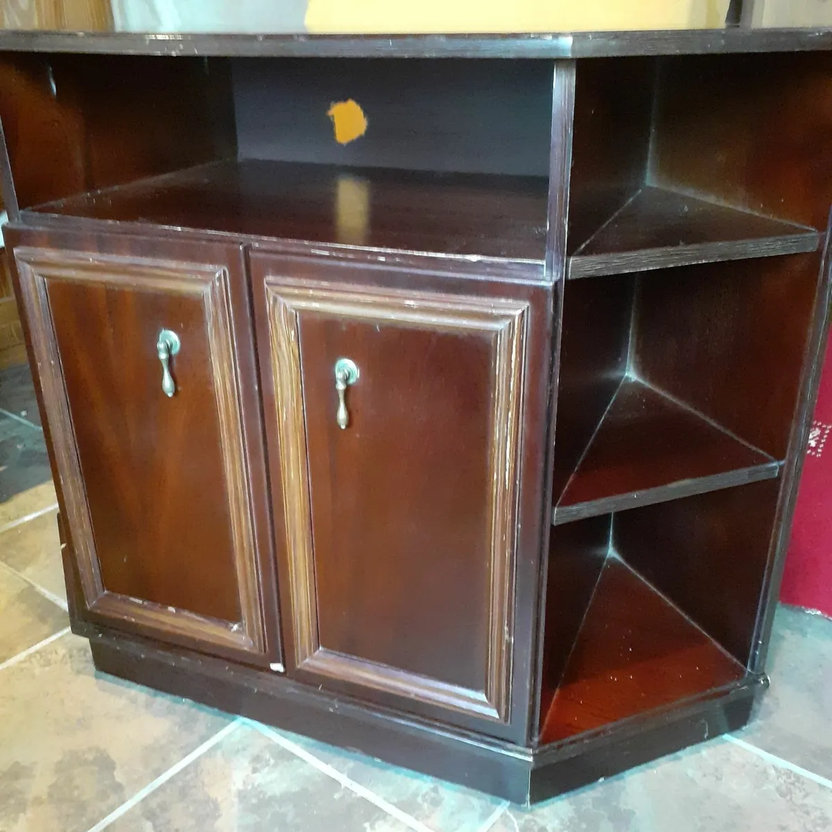 TV mahogany stand - unit - Image 1