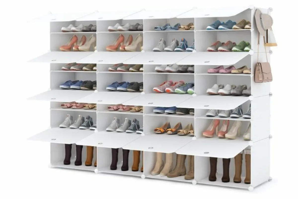 Shoe Rack, Shoe Cabinet, Plastic - Image 1
