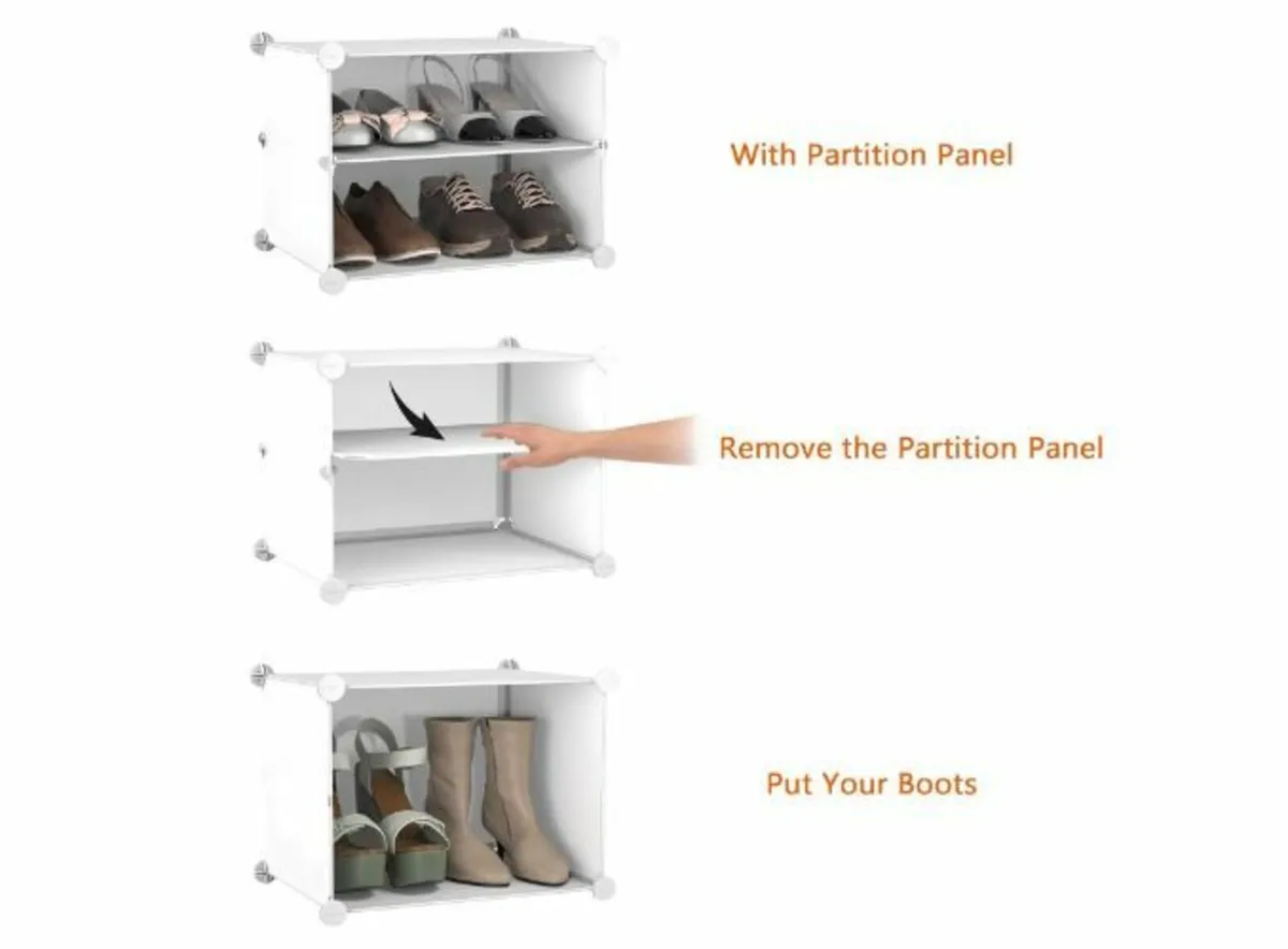 Shoe Rack, Shoe Cabinet, Plastic - Image 2