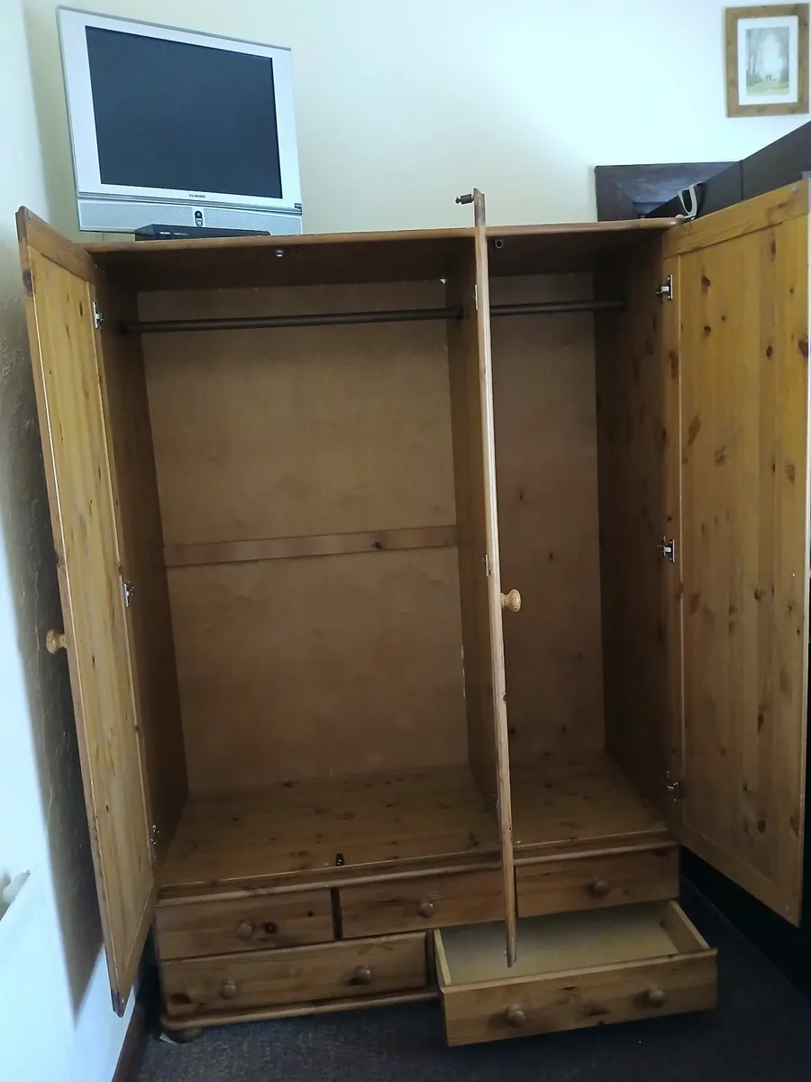 Pine wardrobe & lockers - Image 2