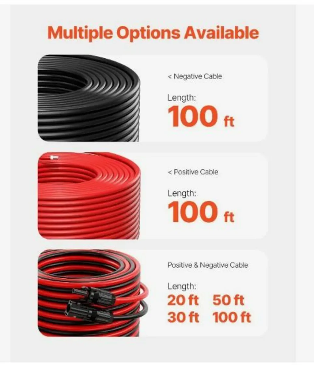 30.48m/100FT Solar Panel Extension Cable - Image 4