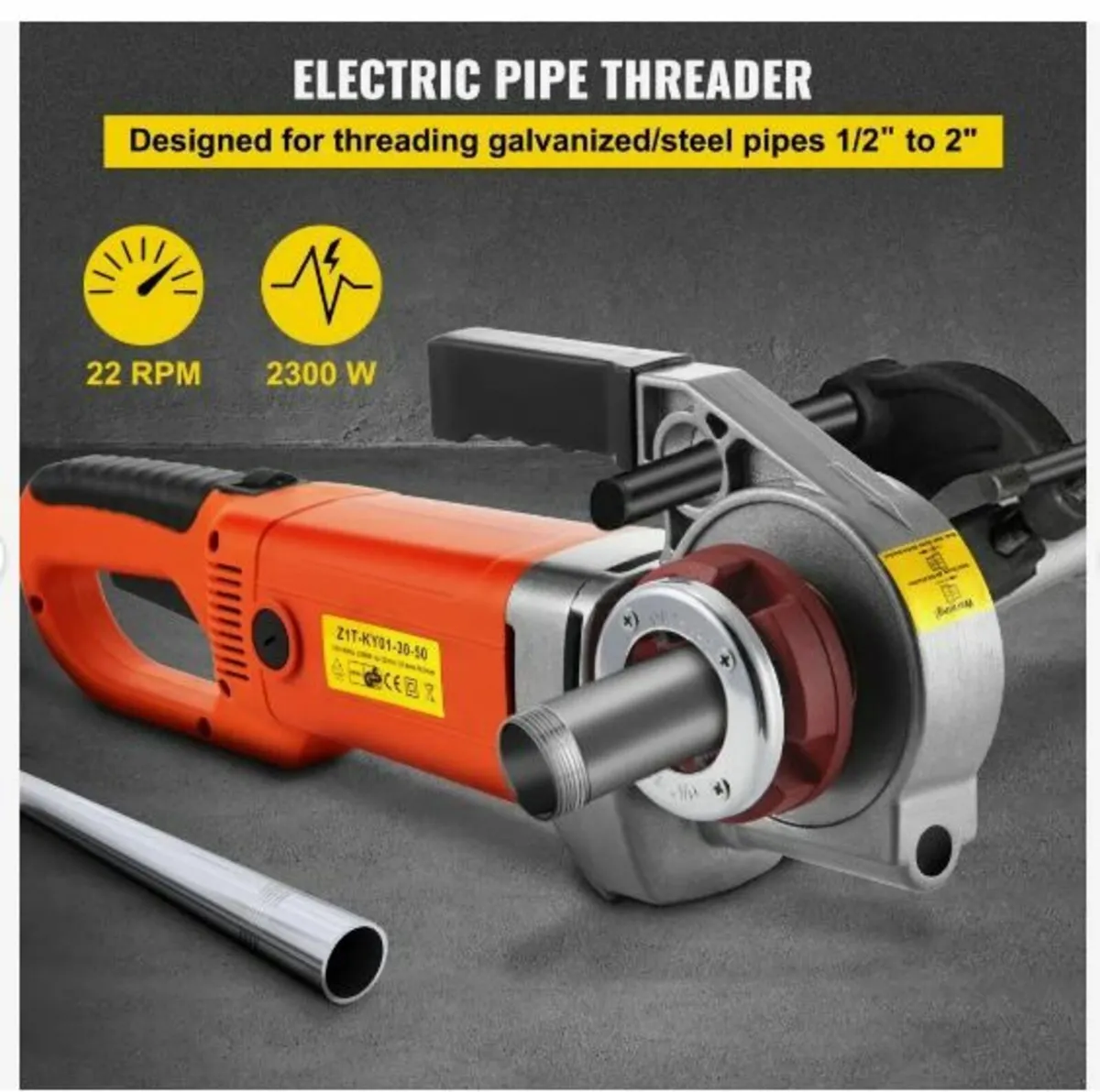 Electric Pipe Threader, 2300W Pipe - Image 2