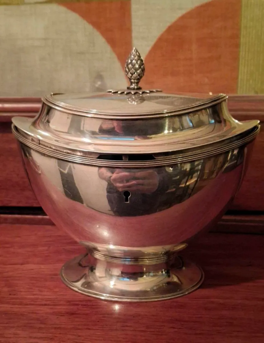 Solid Silver Antique Tea Caddy - Image 1