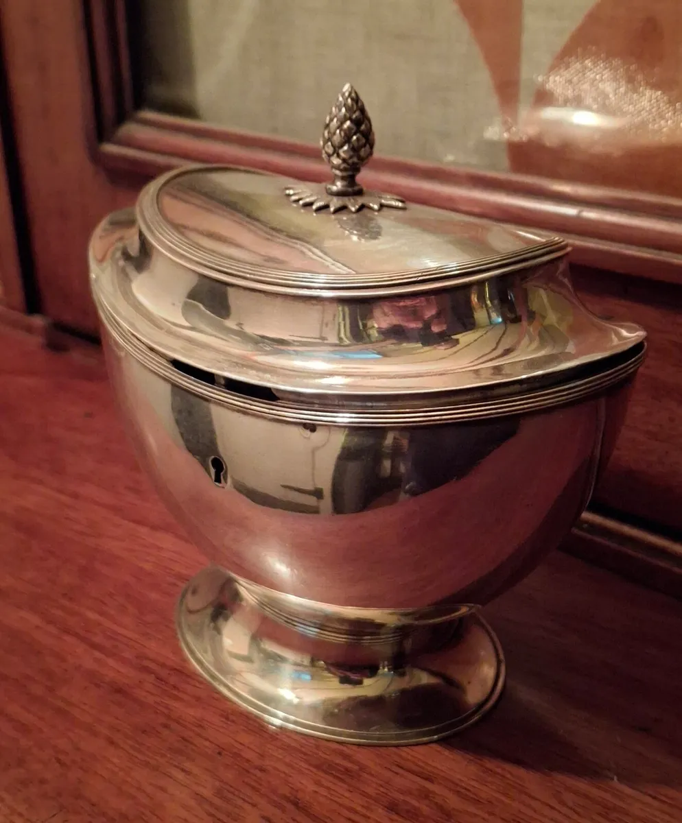 Solid Silver Antique Tea Caddy - Image 2