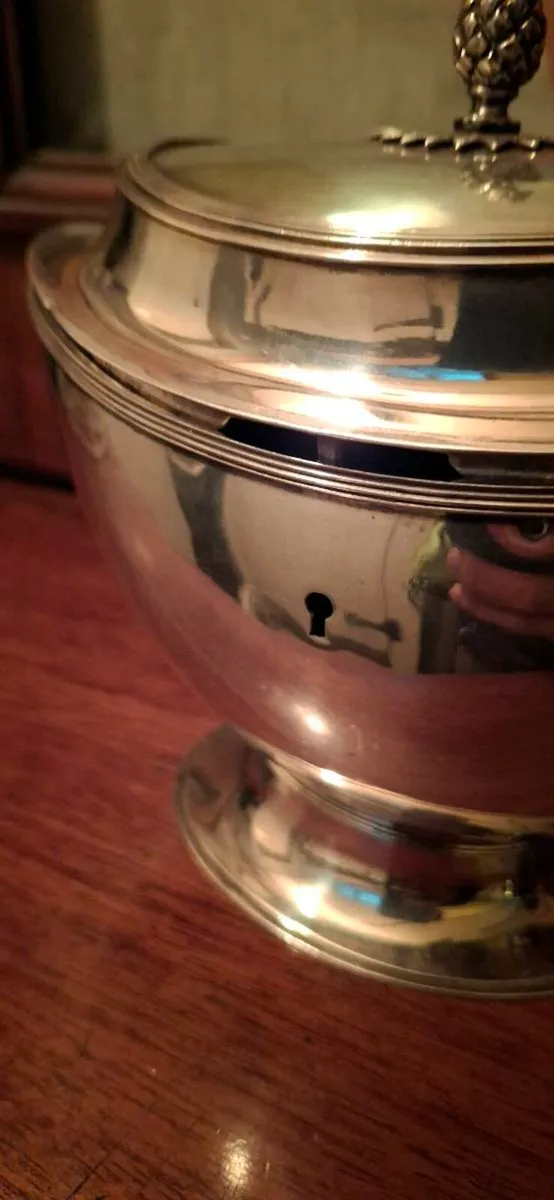Solid Silver Antique Tea Caddy - Image 4