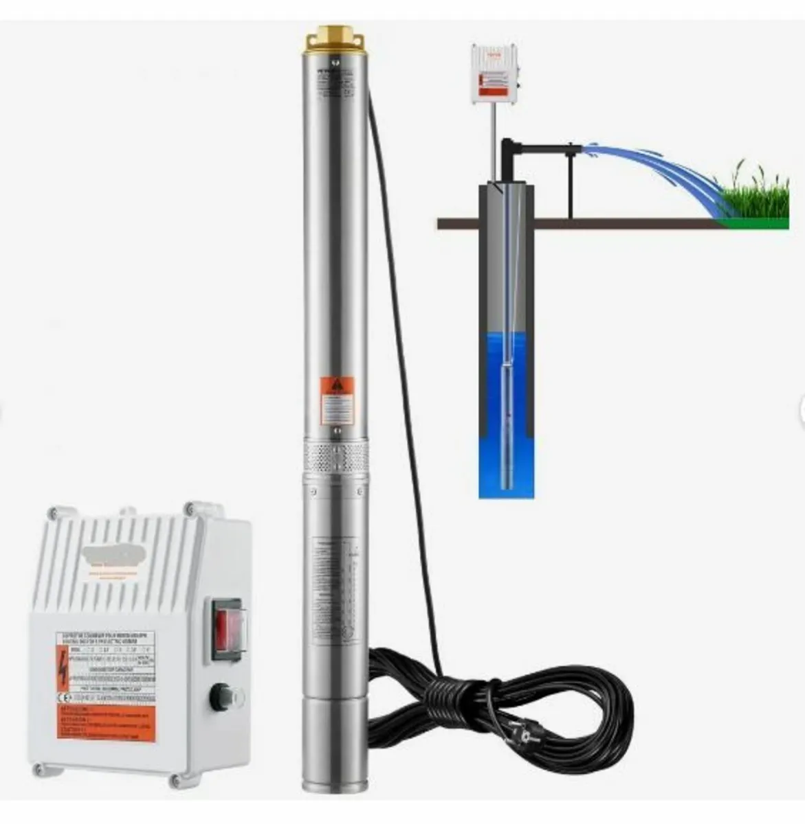 Deep Well Submersible Pump, 1500W - Image 1