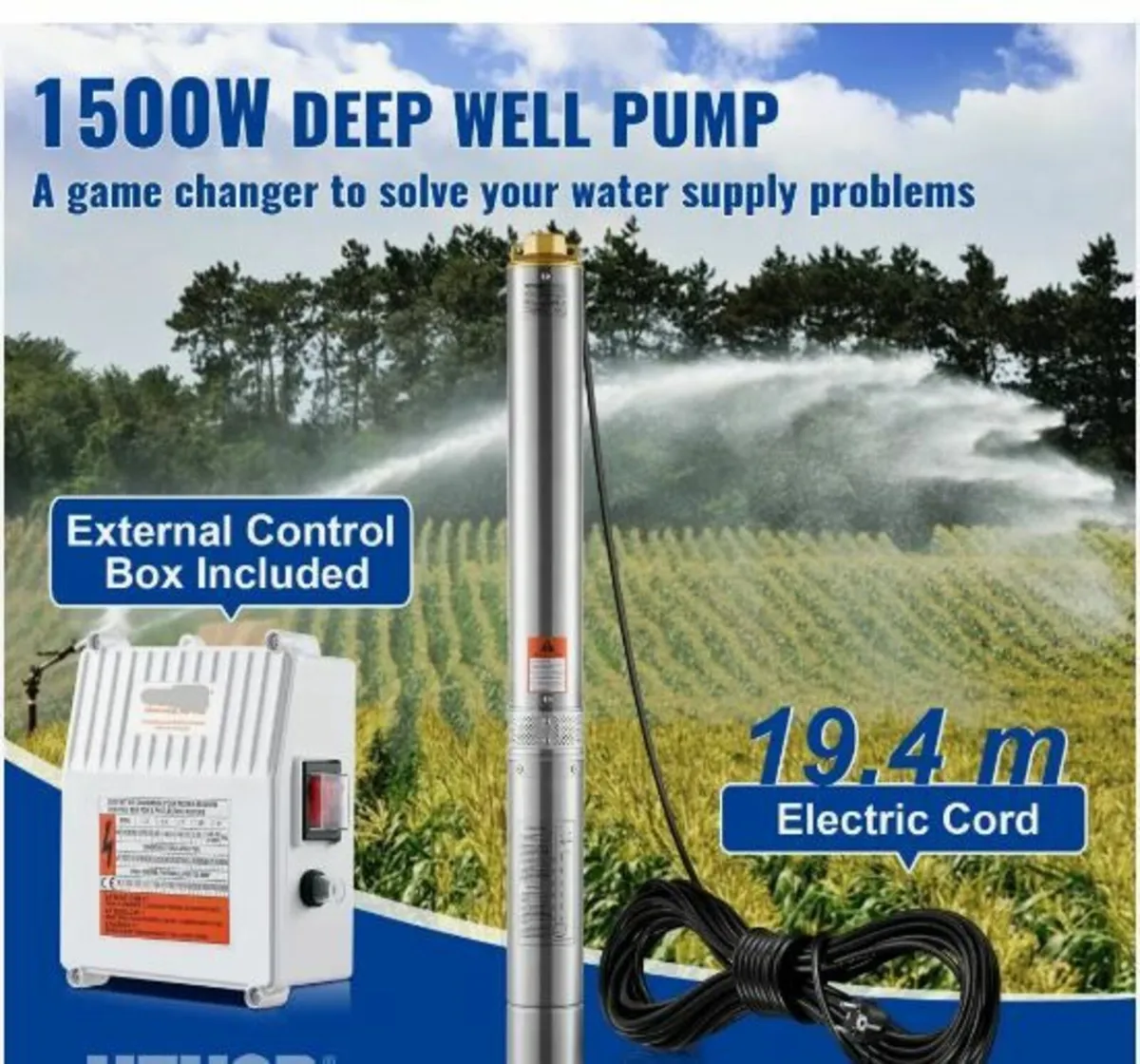 Deep Well Submersible Pump, 1500W - Image 3