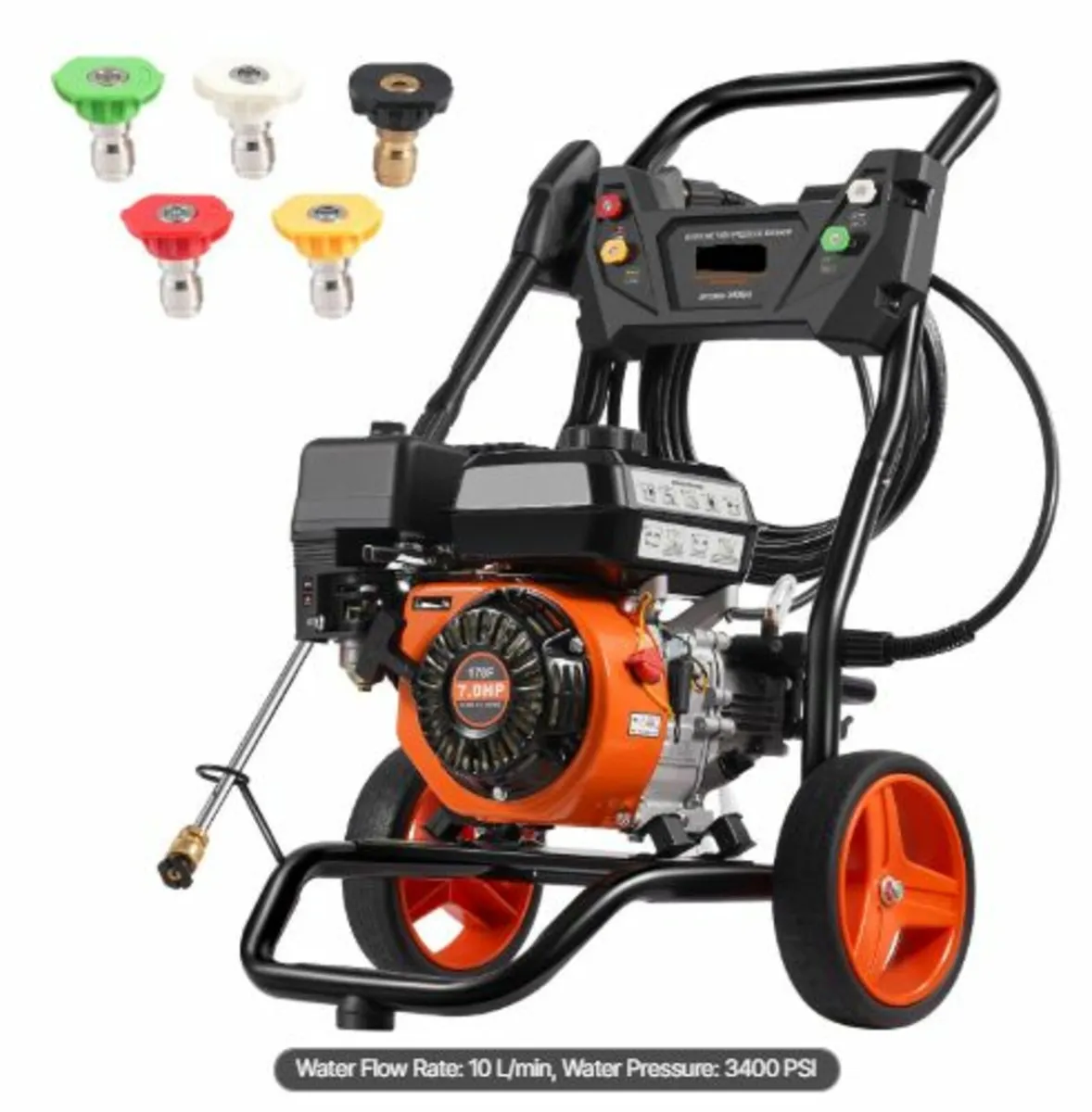 Gas Pressure Washer,3400 PSI 2.6 GPM, Gas Powered - Image 1