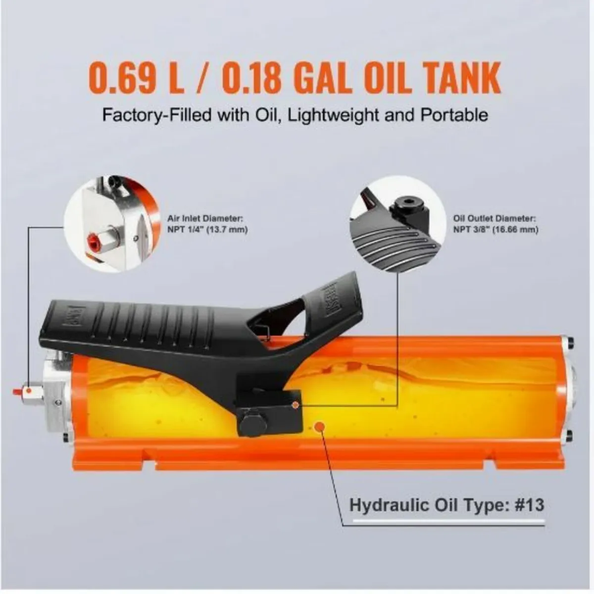 689 bar(10,000PSI) Air Hydraulic Pump - Image 4