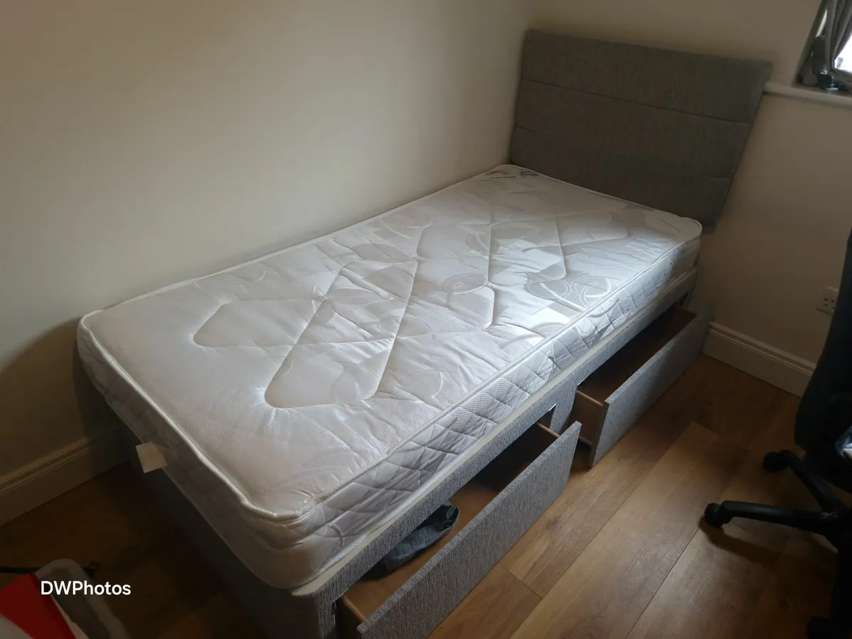 Divan single bed with mattress - Image 2