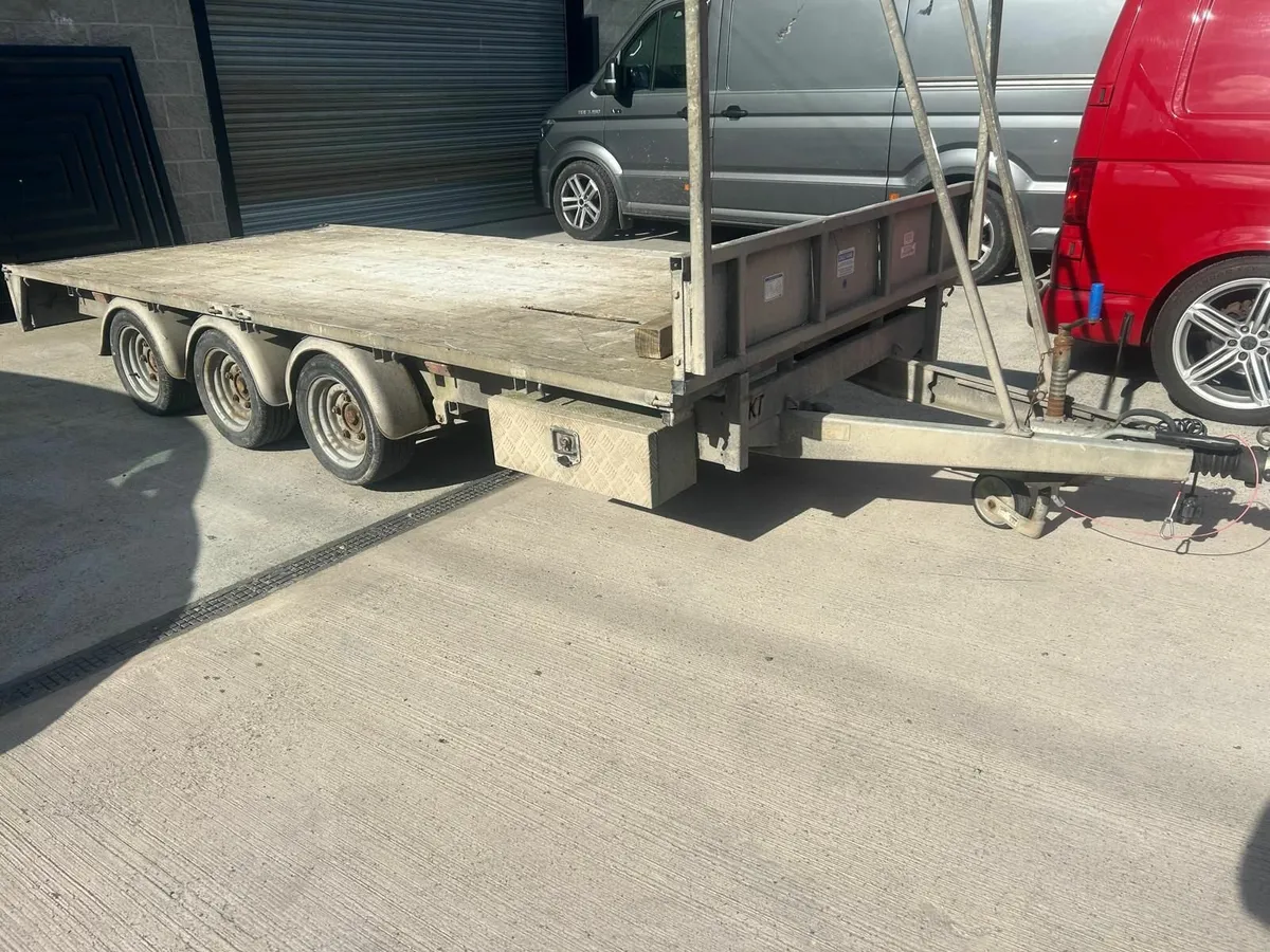14ft DALE KANE TRI AXLE 3500KGS FLATBED TRAILER - Image 1
