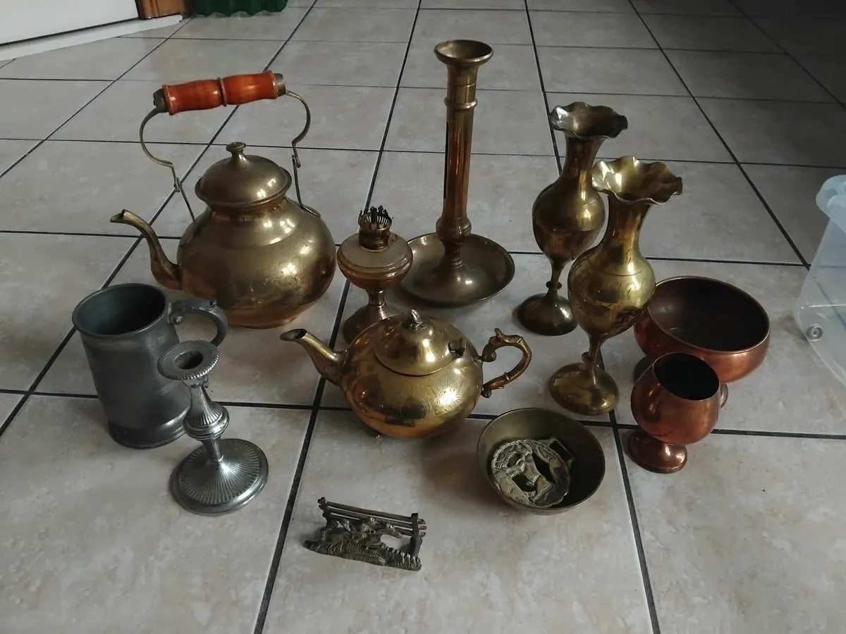 Brass ornaments etc