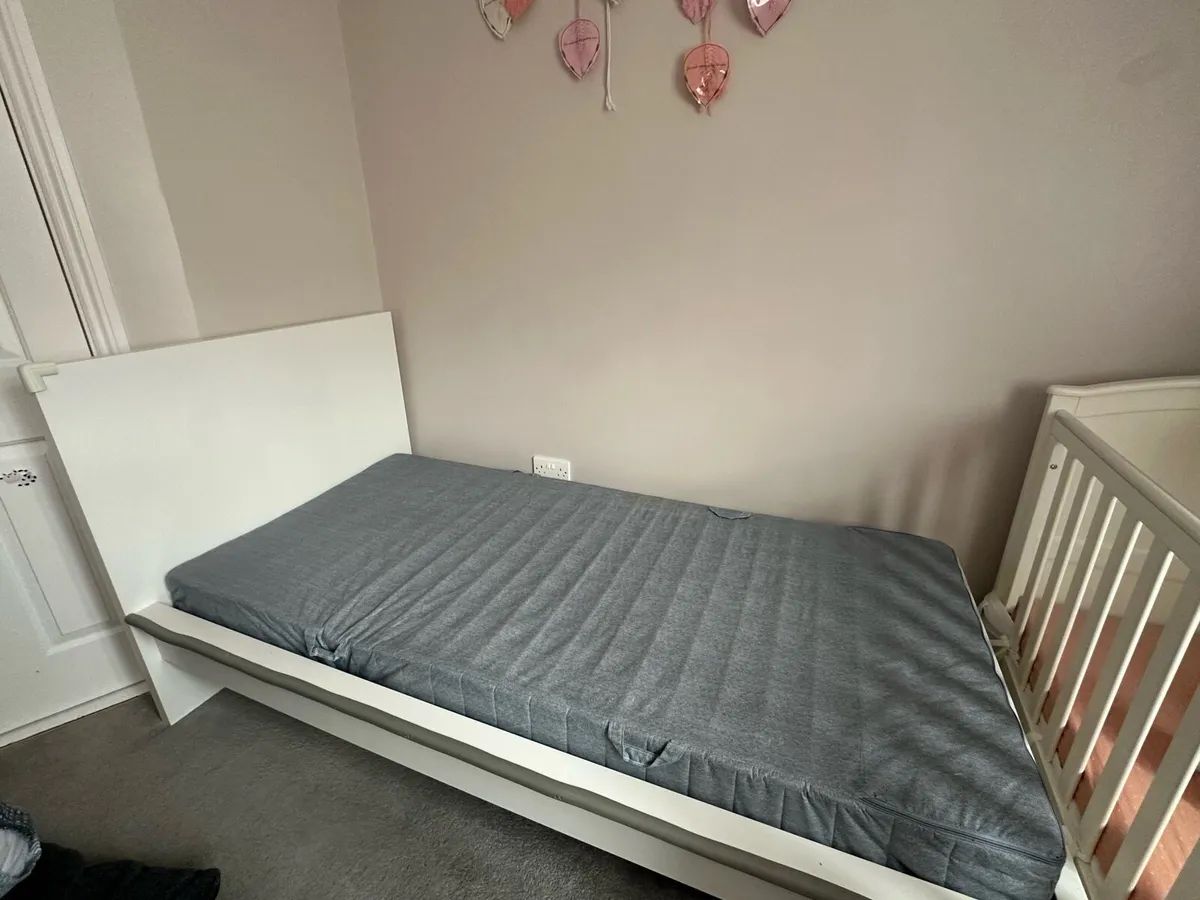Ikea single bed with mattress - Image 1