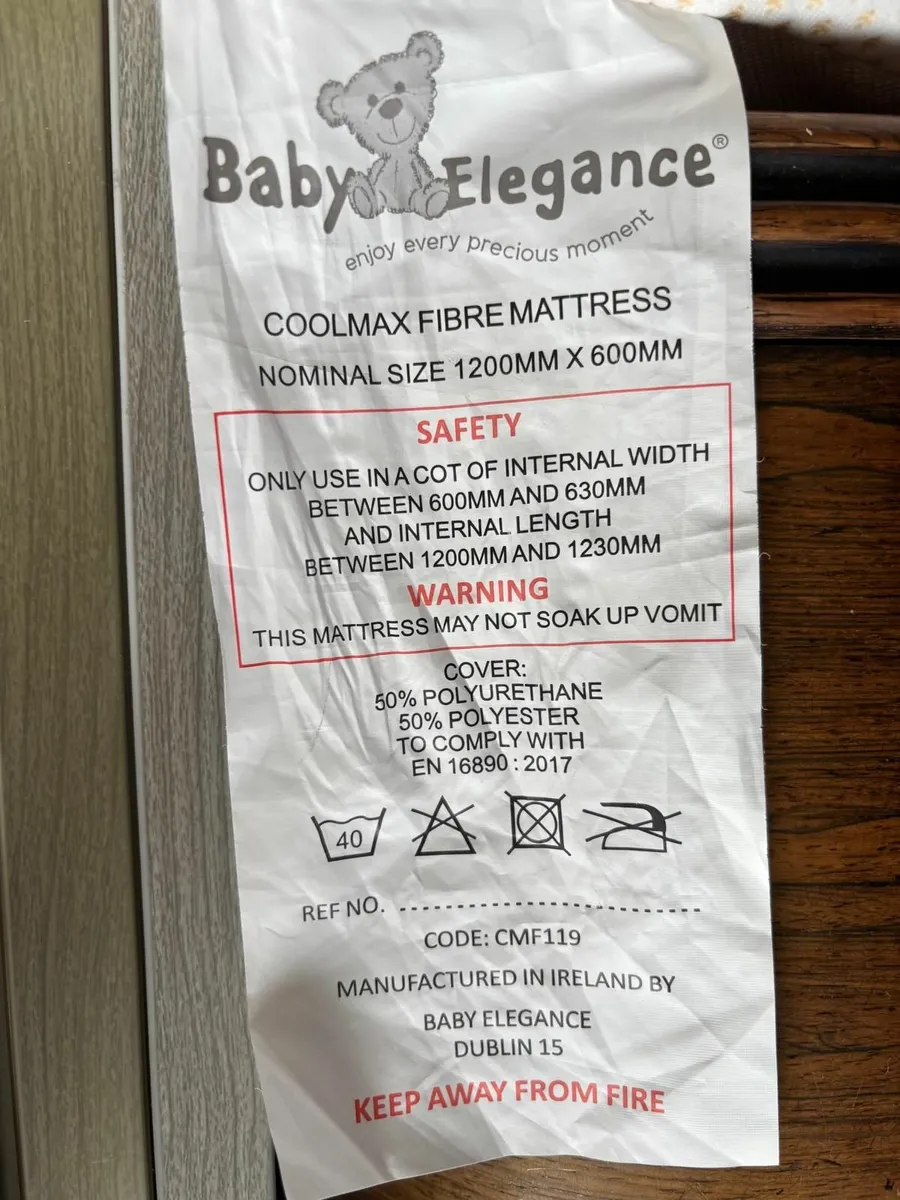 Cot Bed plus a Co-Sleeper for sale - Image 3
