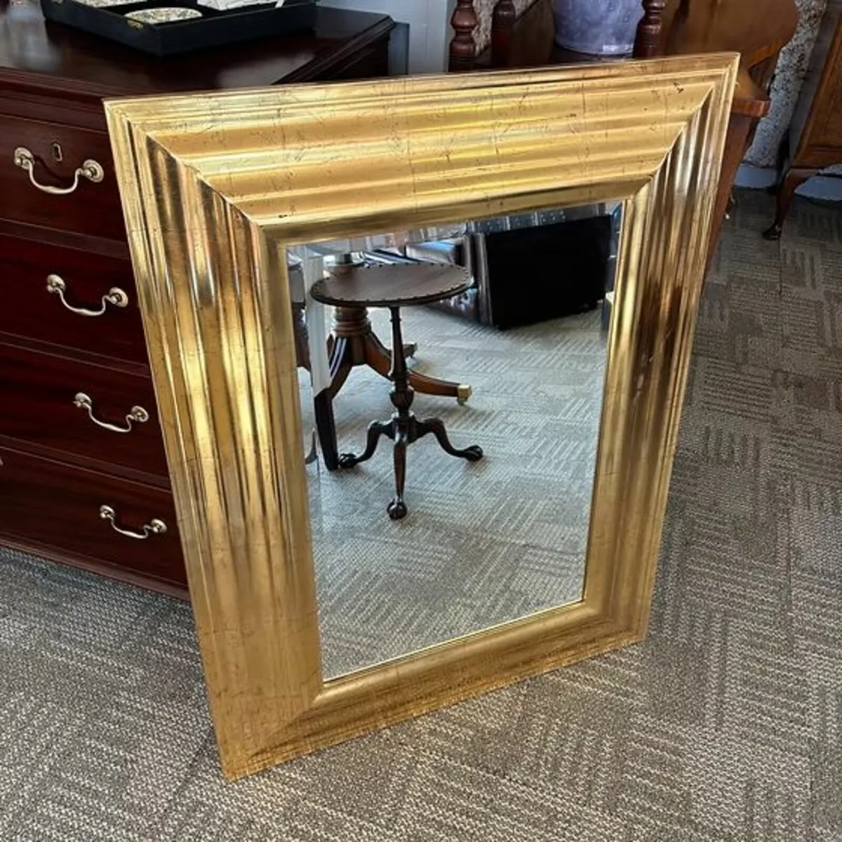 Beautiful ornate distressed bevelled wall mirror