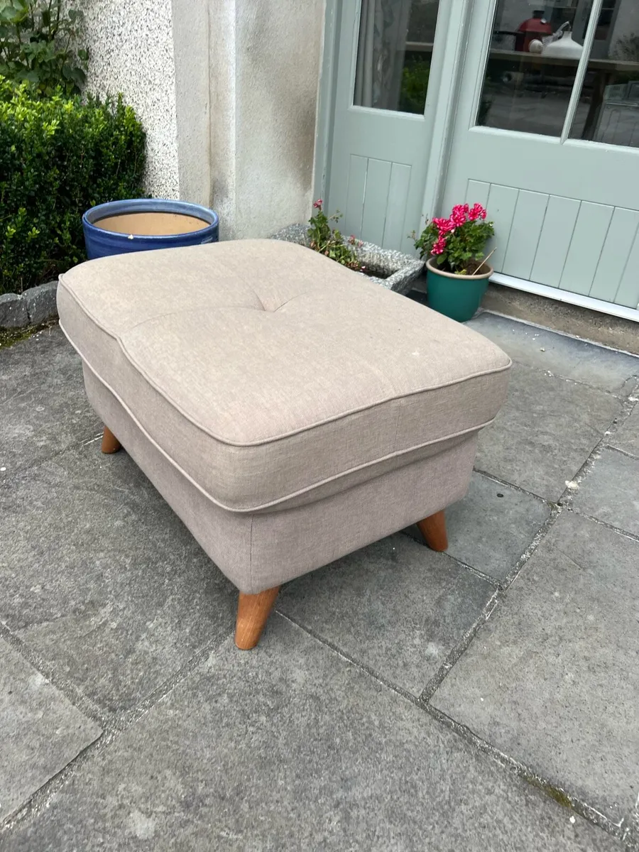 Grey foot stool / pouf - Image 1