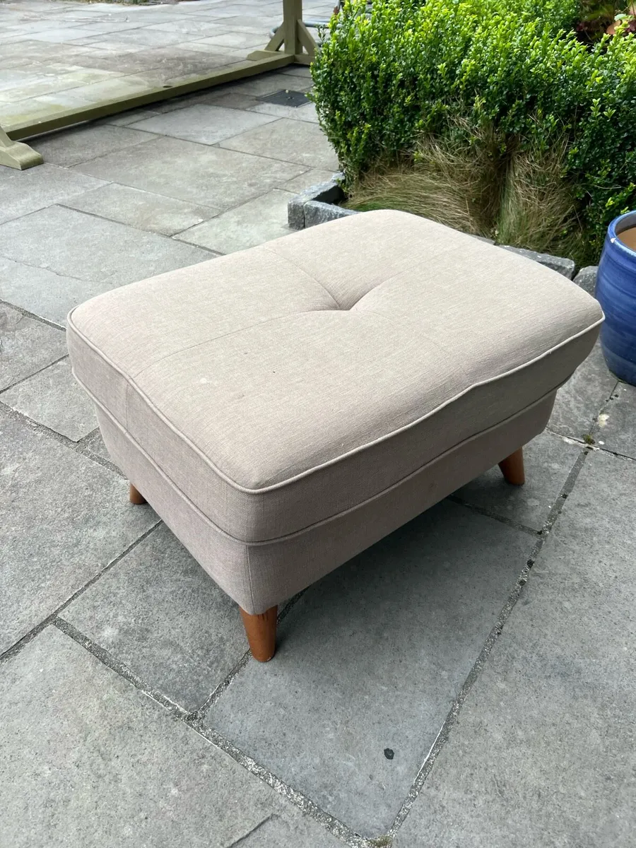 Grey foot stool / pouf - Image 2