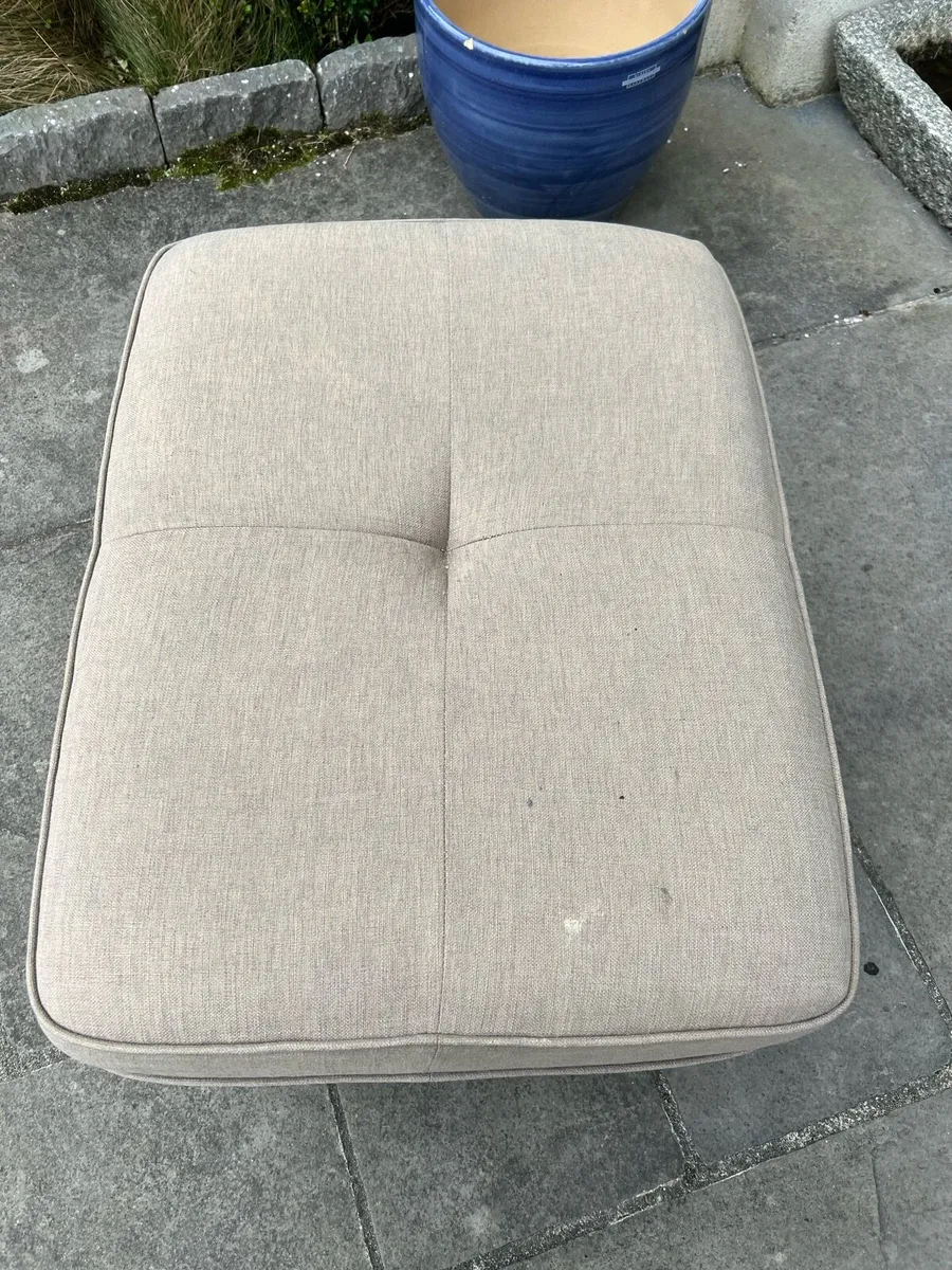 Grey foot stool / pouf - Image 3