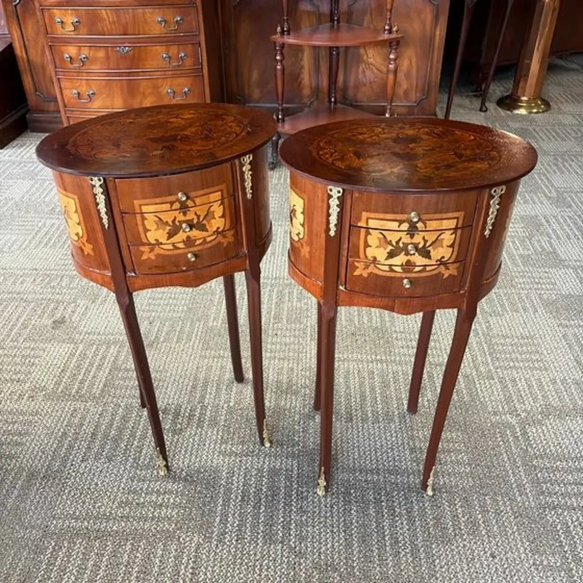 A pair of Vintage Louis XV French ormolu mounted i