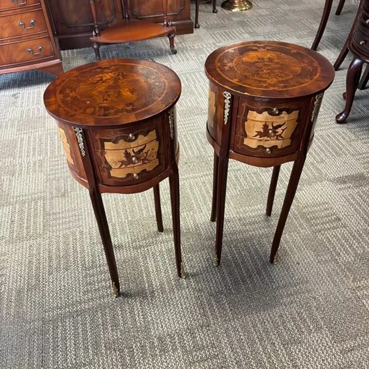 A pair of Vintage Louis XV French ormolu mounted i