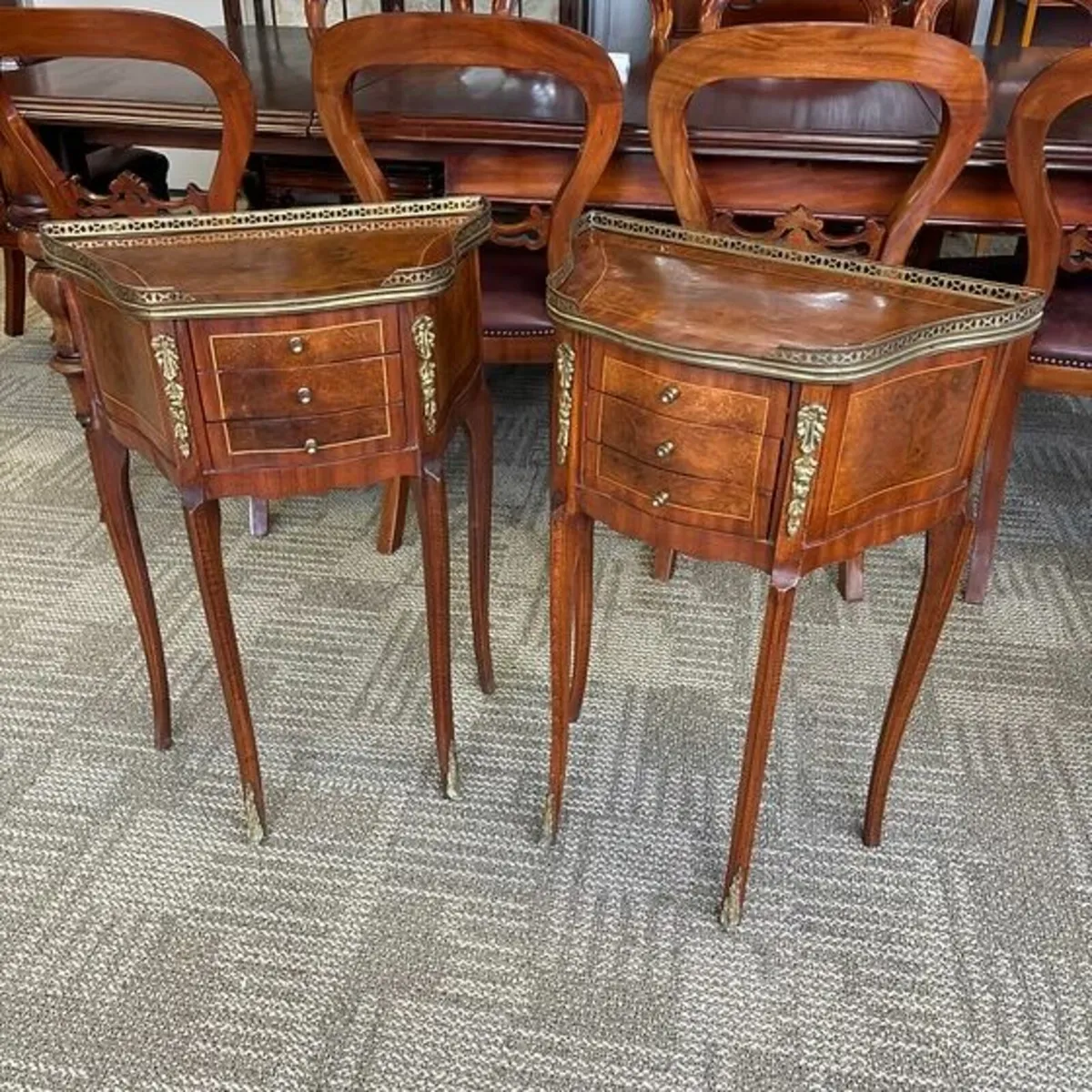 A pair of Vintage Louis XV French ormolu mounted i