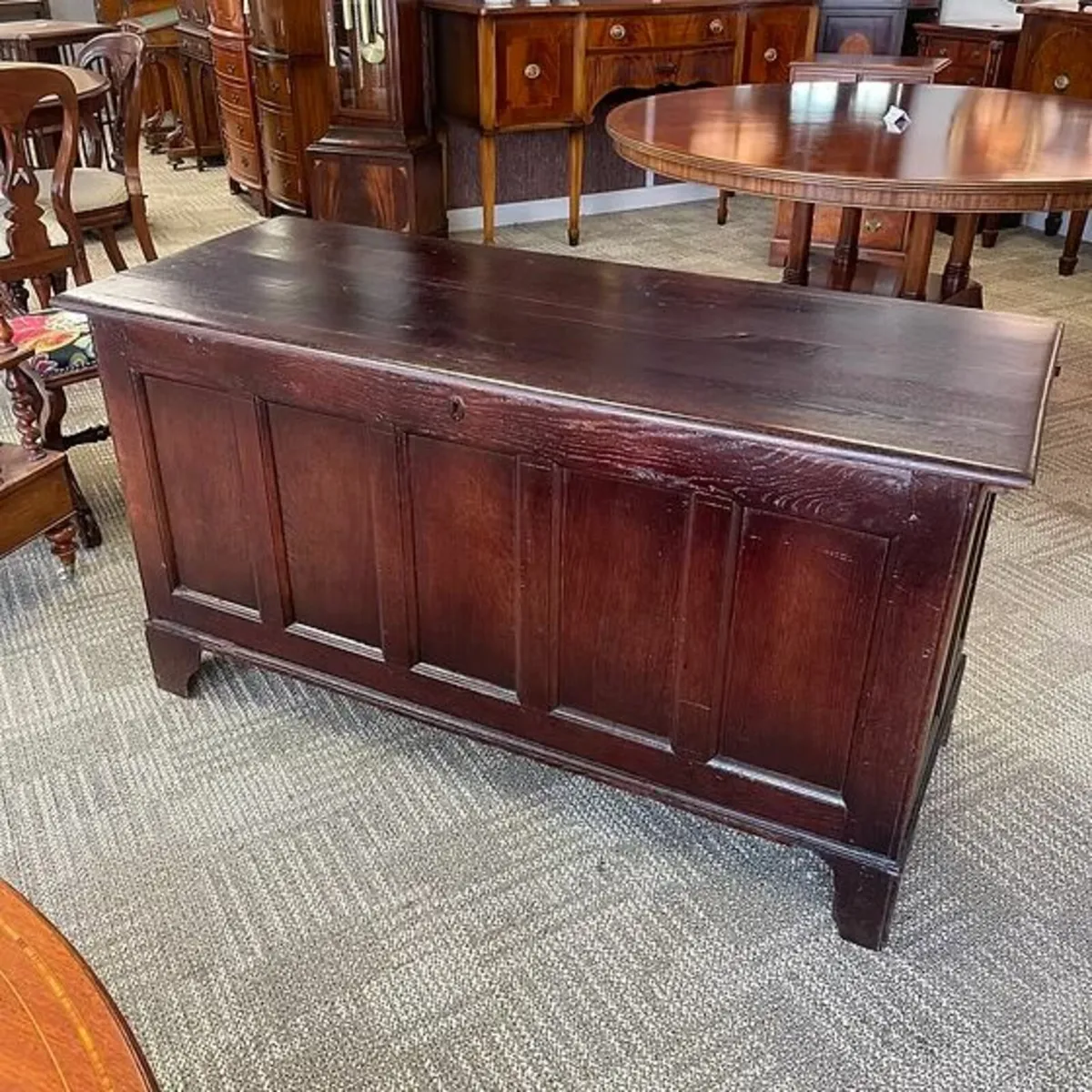 18th century carved oak coffer/storage box