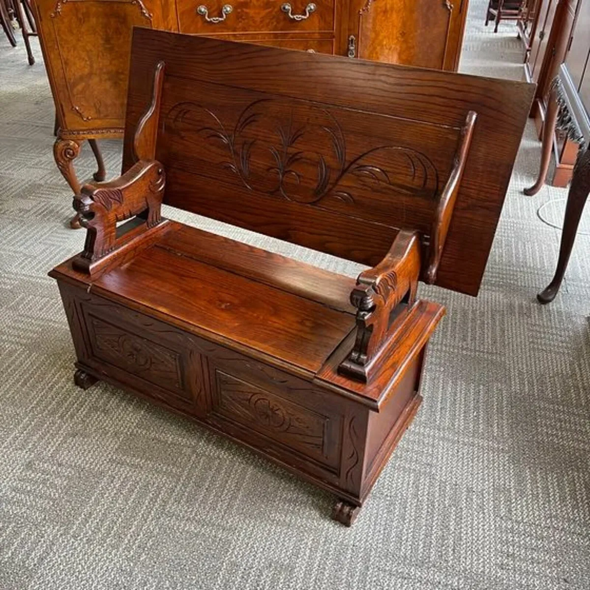 Fabulous oak monks bench