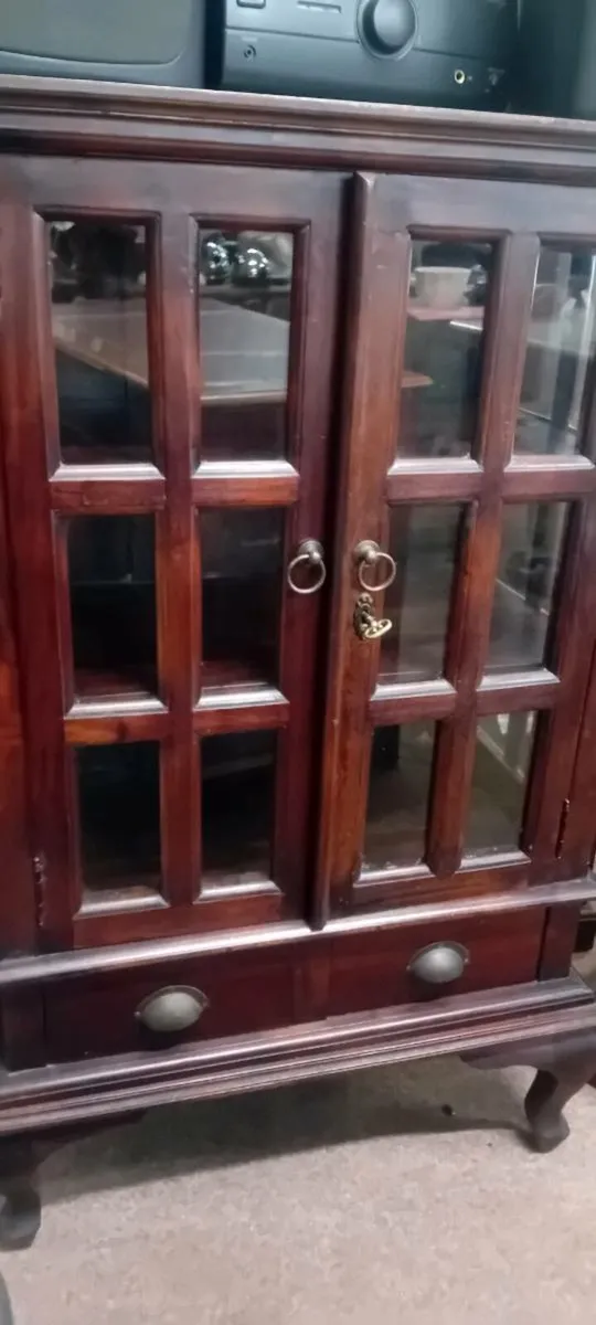 Mahogany Glass Display Cabinet - Image 2