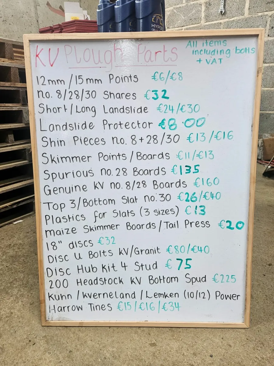 KVERNELAND/KUHN PLOUGH PARTS & NEW HOLLAND FILTERS - Image 1