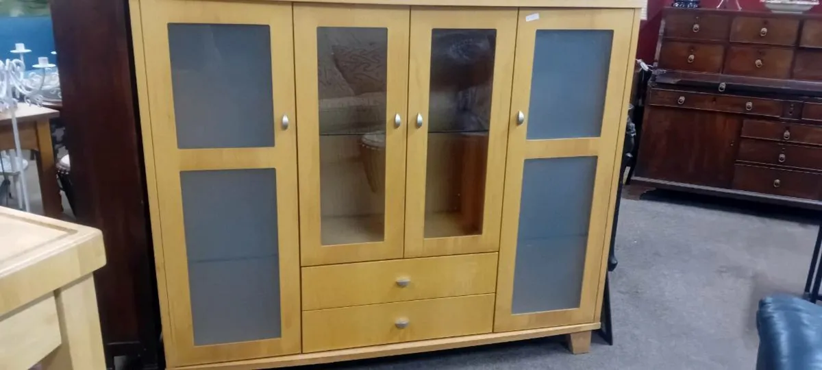 Modern Beech Effect Sideboard - Image 1
