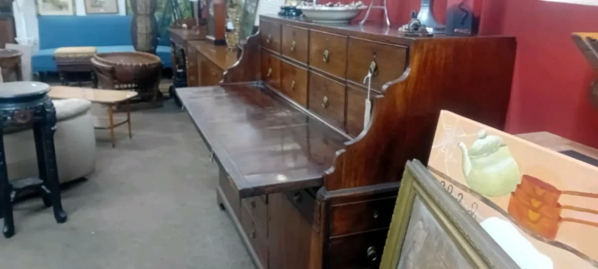 Georgian Era Secretaire With Bank Of Drawers - Image 2