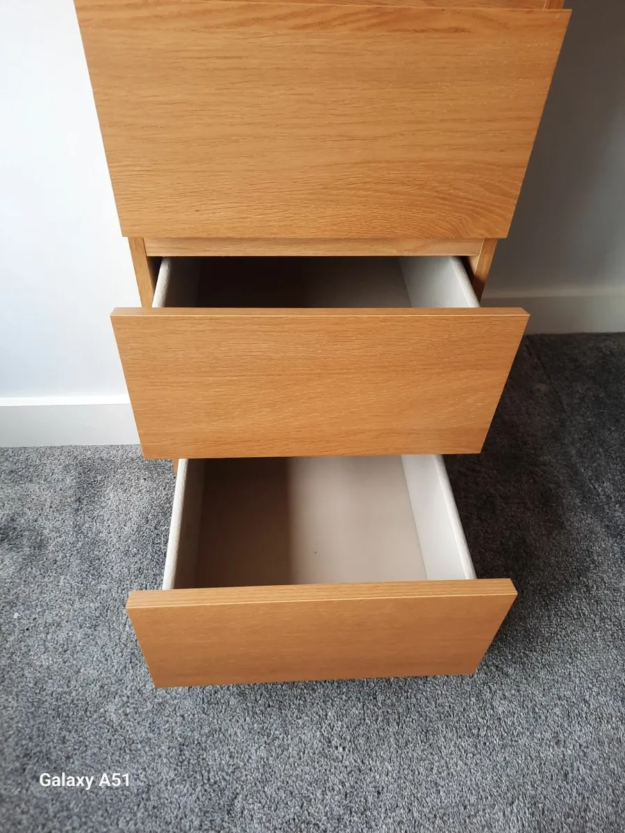 Ikea Malm Oak Chest of 6 Drawers - Image 4