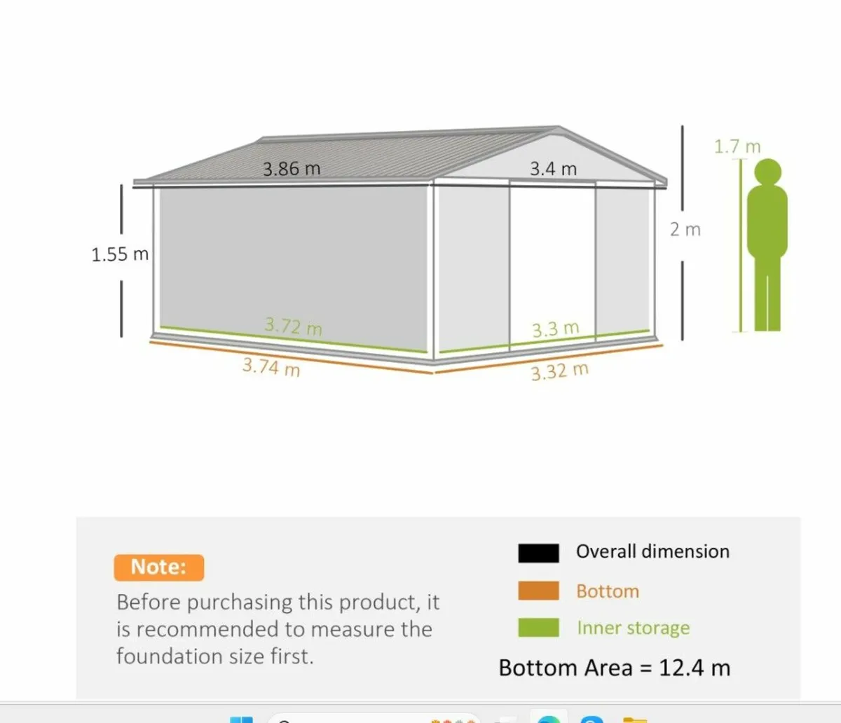 Metal Shed 13 x 11ft - Image 3