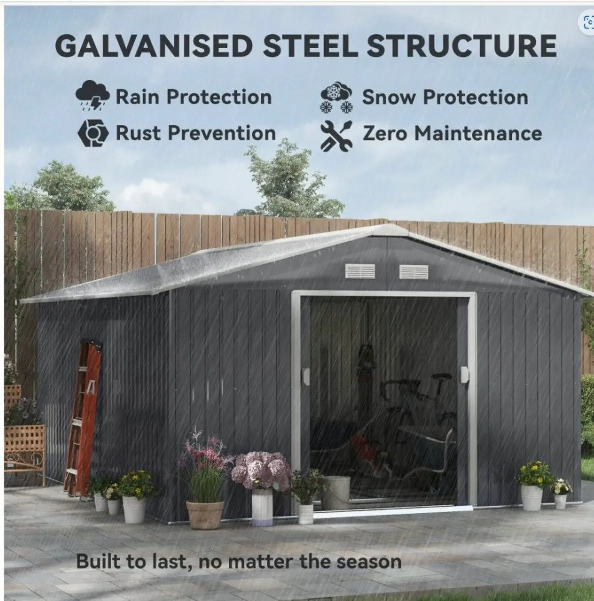 Metal Shed 13 x 11ft - Image 4