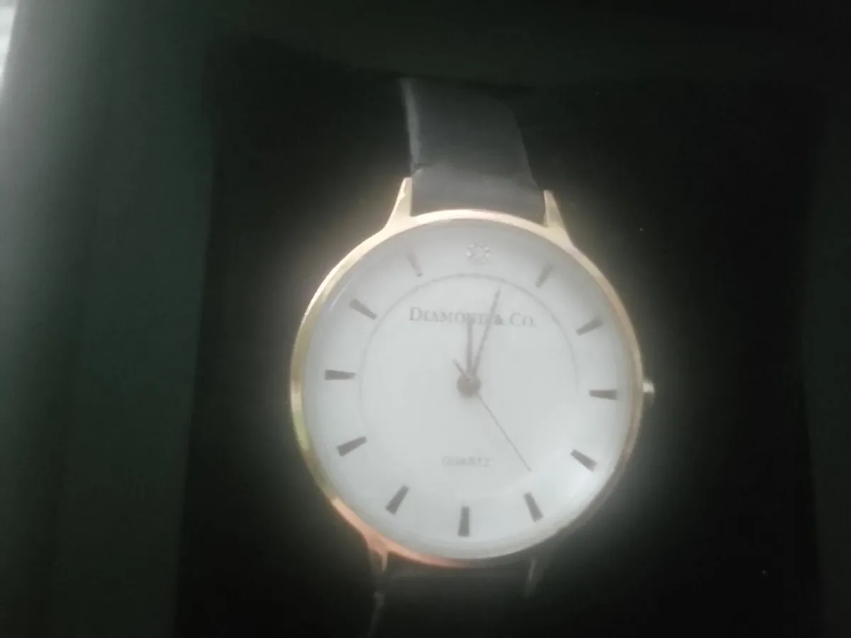 DIAMOND & CO ROSE GOLD DIAMOND 0.15ct WATCH AS NEW - Image 1