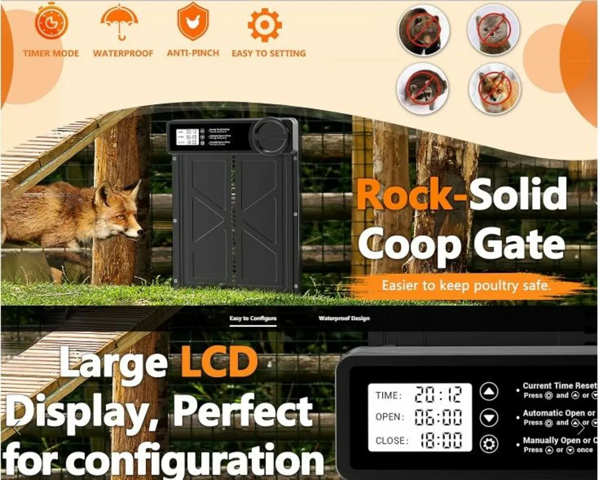 AUTOMATIC CHICKEN COOP  DOOR HEN-TRANCE - Image 3