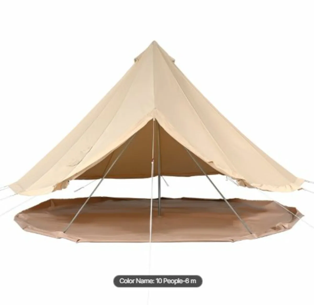 Canvas Bell Tent, 4 Seasons 6 m/19.68 ft Yurt Tent - Image 4
