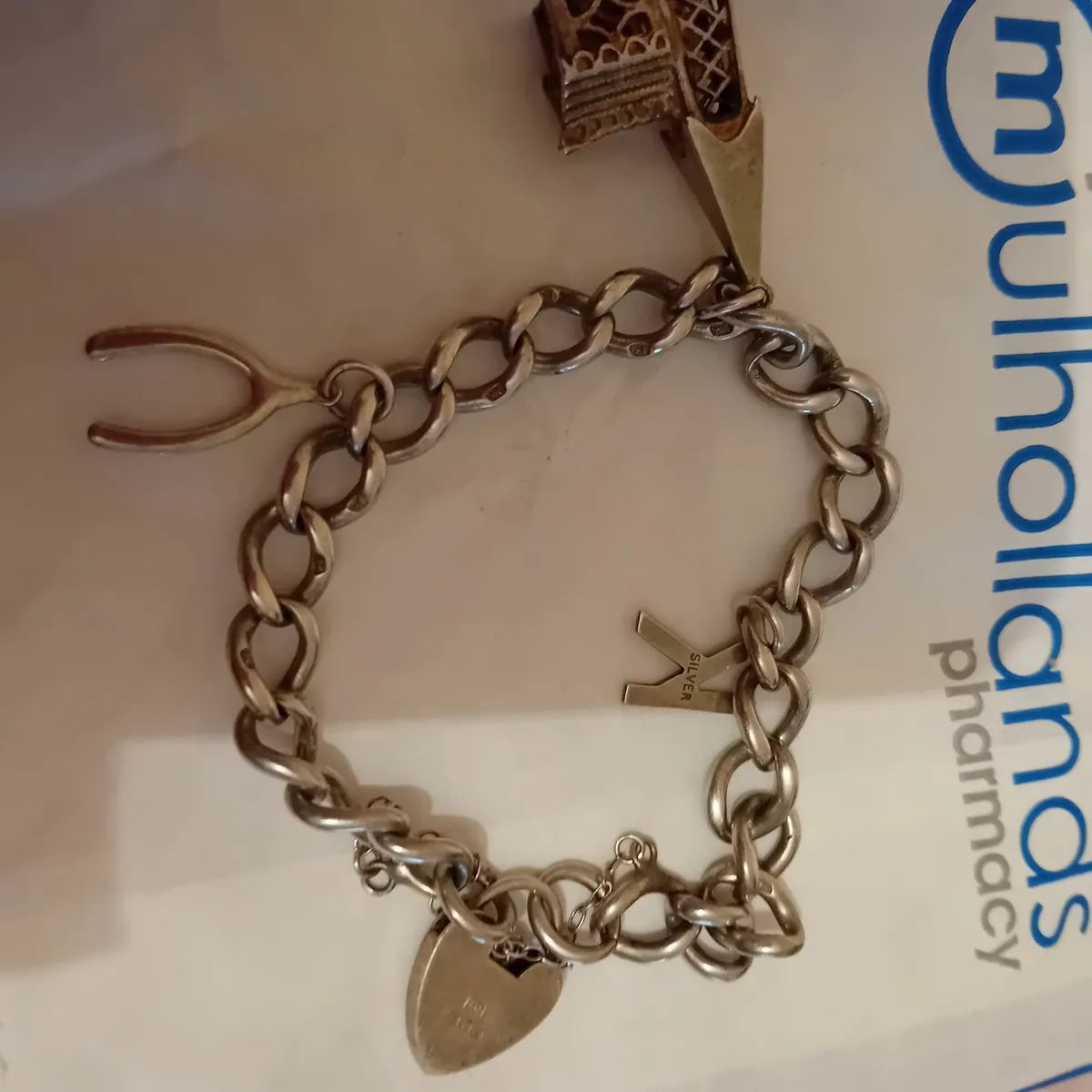 Antique Silver Charm Bracelet - Image 1