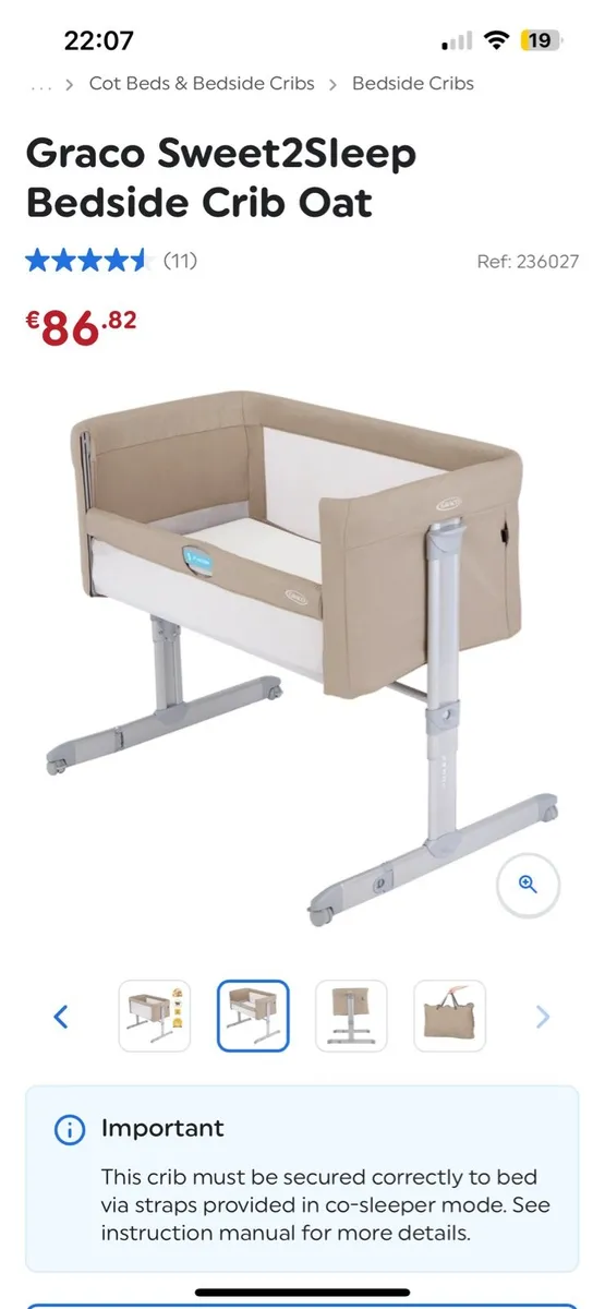 Graco bedside crib - Image 2
