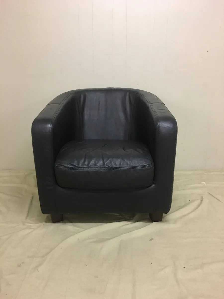 Leather Tub Chair - Image 1