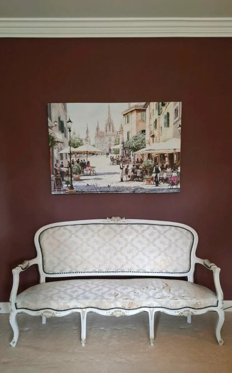 Louis XVI armchairs & 3 seater - Image 4