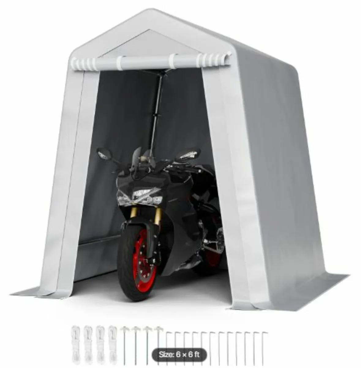 Outdoor Storage Shed,6x6 ft Portable Storage Tent - Image 1